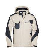 Unisex Craftsmen Softshell Jacket - STRONG - Stone/black 8165
