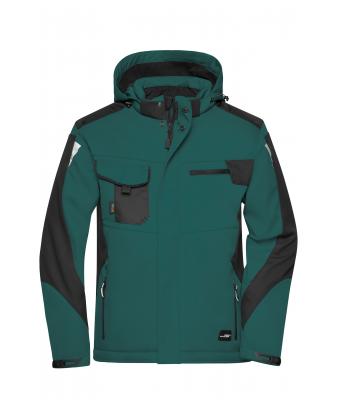 Unisex Craftsmen Softshell Jacket - STRONG - Dark-green/black 8165