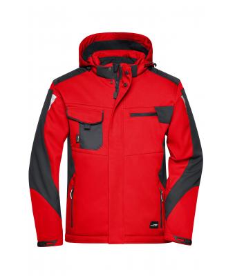 Unisex Craftsmen Softshell Jacket - STRONG - Red/black 8165