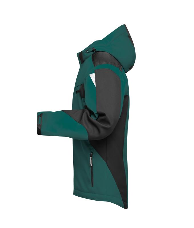 Unisex Craftsmen Softshell Jacket - STRONG - Dark-green/black 8165
