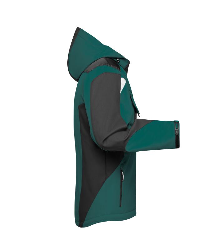 Unisex Craftsmen Softshell Jacket - STRONG - Dark-green/black 8165