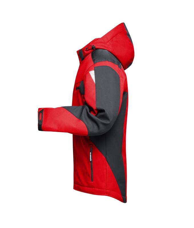 Unisex Craftsmen Softshell Jacket - STRONG - Red/black 8165