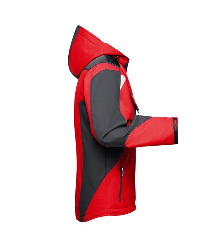 Unisex Craftsmen Softshell Jacket - STRONG - Red/black 8165
