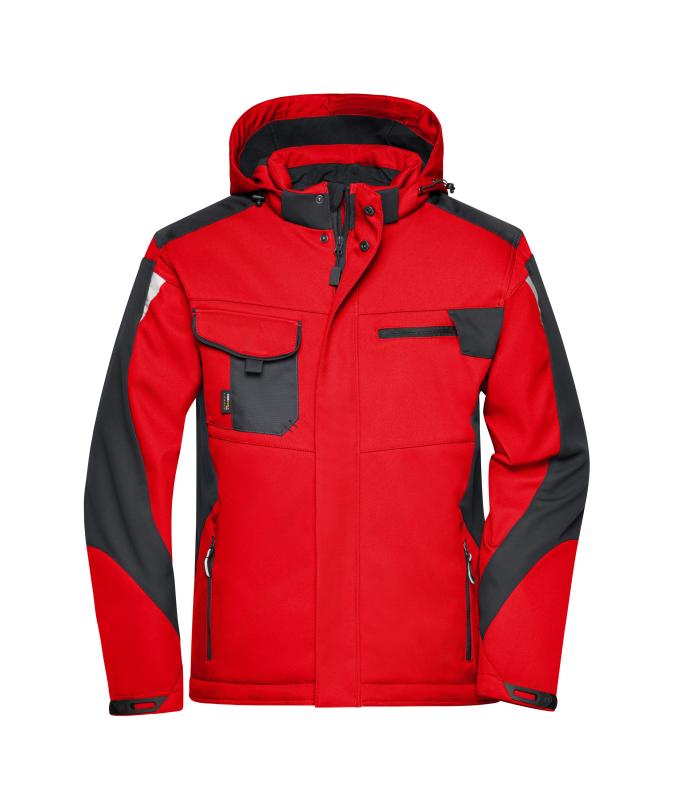 Unisex Craftsmen Softshell Jacket - STRONG - Red/black 8165
