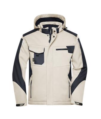 Unisex Craftsmen Softshell Jacket - STRONG - Stone/black 8165