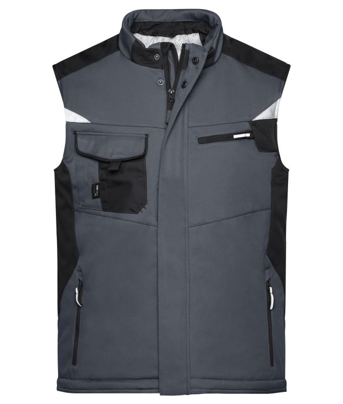 Unisex Craftsmen Softshell Vest - STRONG - Carbon/black 8166