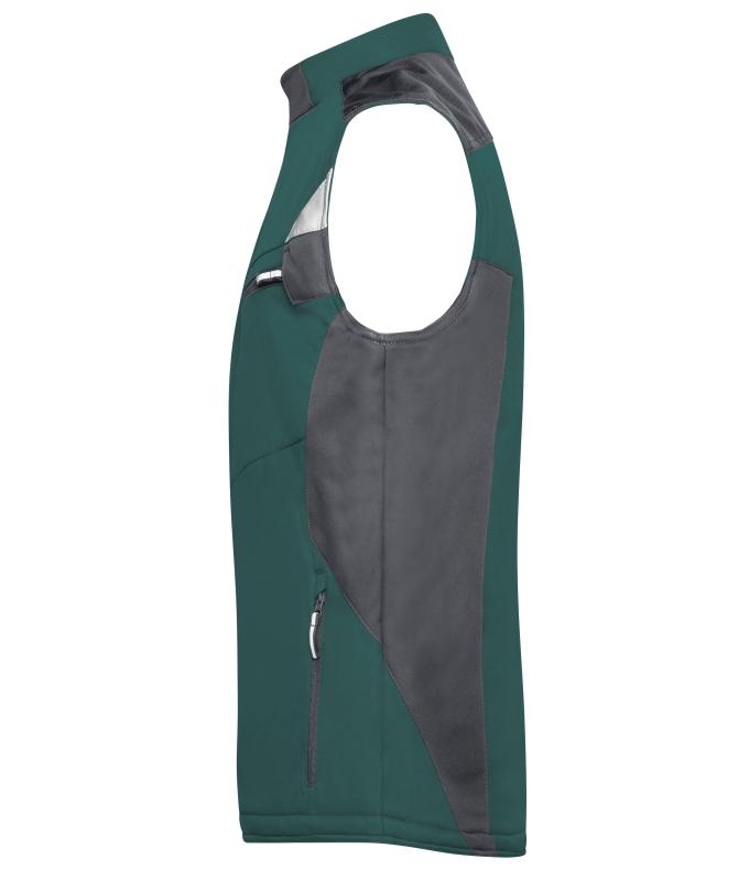 Unisex Craftsmen Softshell Vest - STRONG - Dark-green/black 8166