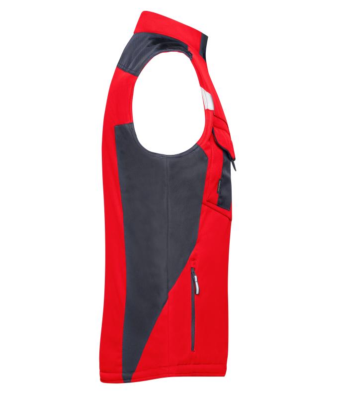 Unisex Craftsmen Softshell Vest - STRONG - Red/black 8166