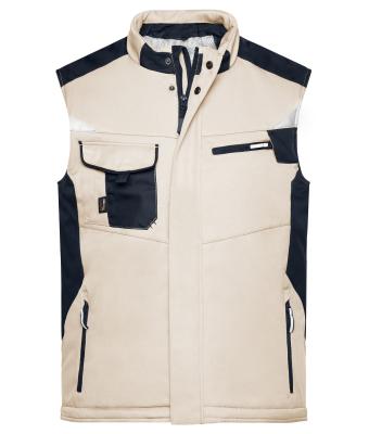 Unisex Craftsmen Softshell Vest - STRONG - Stone/black 8166
