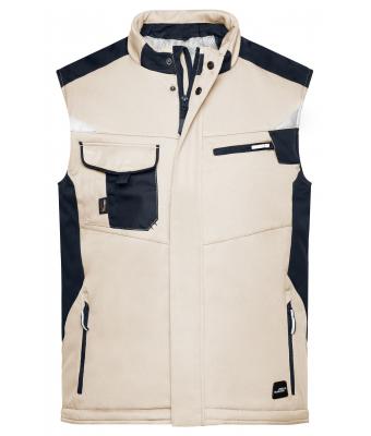 Unisex Craftsmen Softshell Vest - STRONG - Stone/black 8166