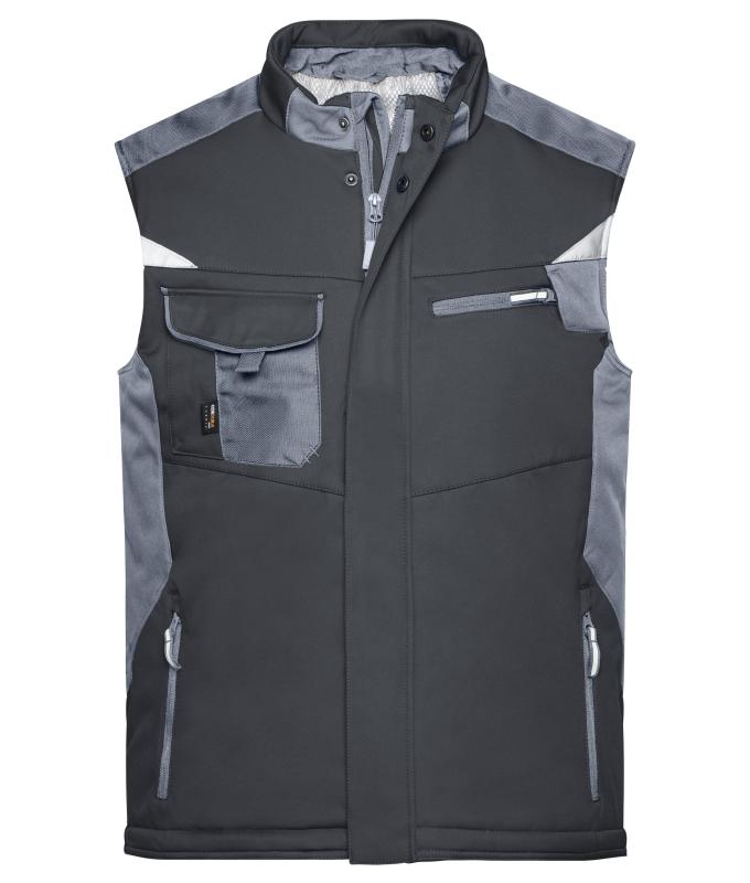 Unisex Craftsmen Softshell Vest - STRONG - Black/carbon 8166
