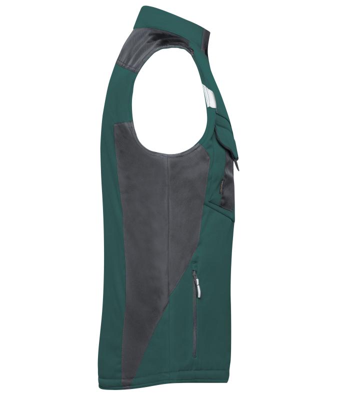 Unisex Craftsmen Softshell Vest - STRONG - Dark-green/black 8166