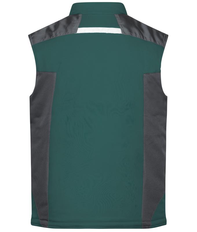 Unisex Craftsmen Softshell Vest - STRONG - Dark-green/black 8166
