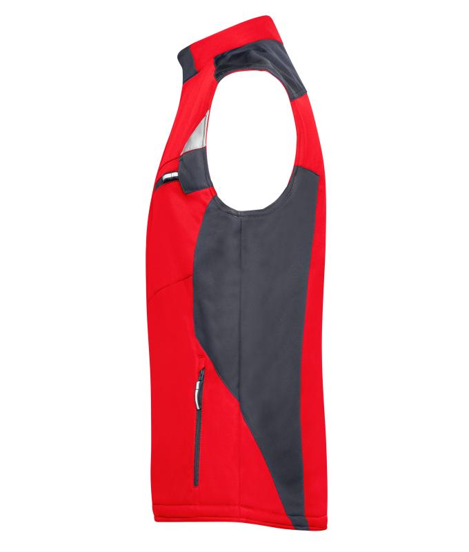 Unisex Craftsmen Softshell Vest - STRONG - Red/black 8166