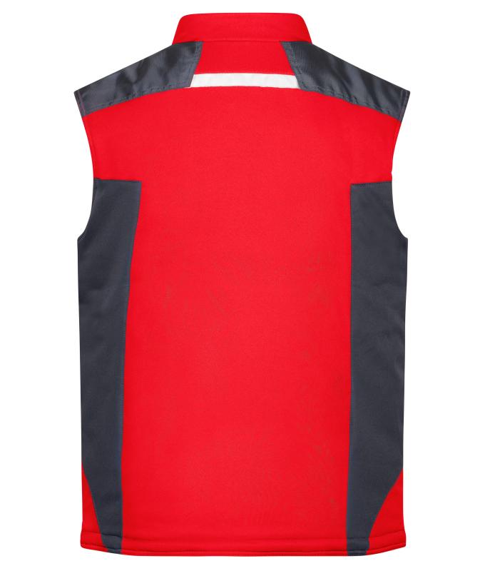 Unisex Craftsmen Softshell Vest - STRONG - Red/black 8166