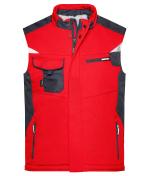 Unisex Craftsmen Softshell Vest - STRONG - Red/black 8166