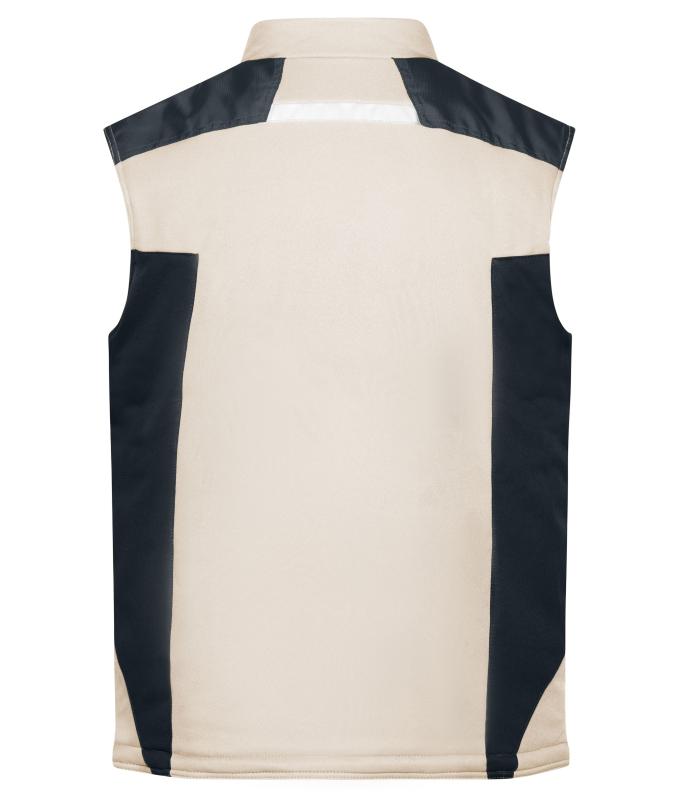 Unisex Craftsmen Softshell Vest - STRONG - Stone/black 8166