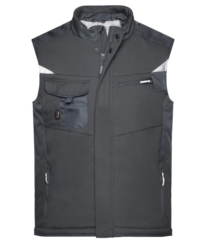 Unisex Craftsmen Softshell Vest - STRONG - Black/black 8166
