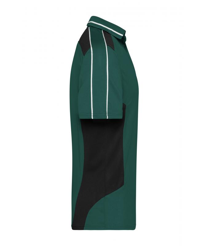 Unisex Craftsmen Poloshirt - STRONG - Dark-green/black 8167