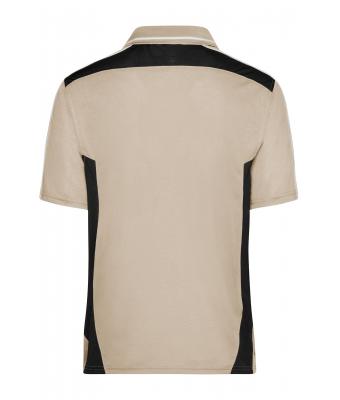Unisex Craftsmen Poloshirt - STRONG - Stone/black 8167