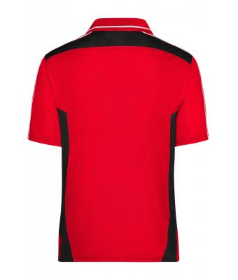 Unisex Craftsmen Poloshirt - STRONG - Red/black 8167
