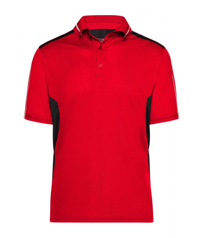 Unisex Craftsmen Poloshirt - STRONG - Red/black 8167