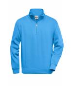 Unisex Workwear Half-Zip Sweat Aqua 8172