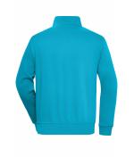 Unisex Workwear Half-Zip Sweat Turquoise 8172
