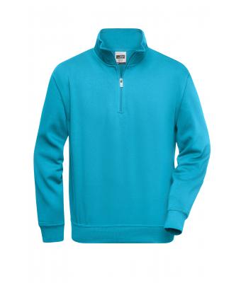 Unisex Workwear Half-Zip Sweat Turquoise 8172
