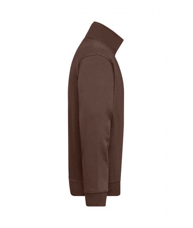 Unisex Workwear Half-Zip Sweat Brown 8172