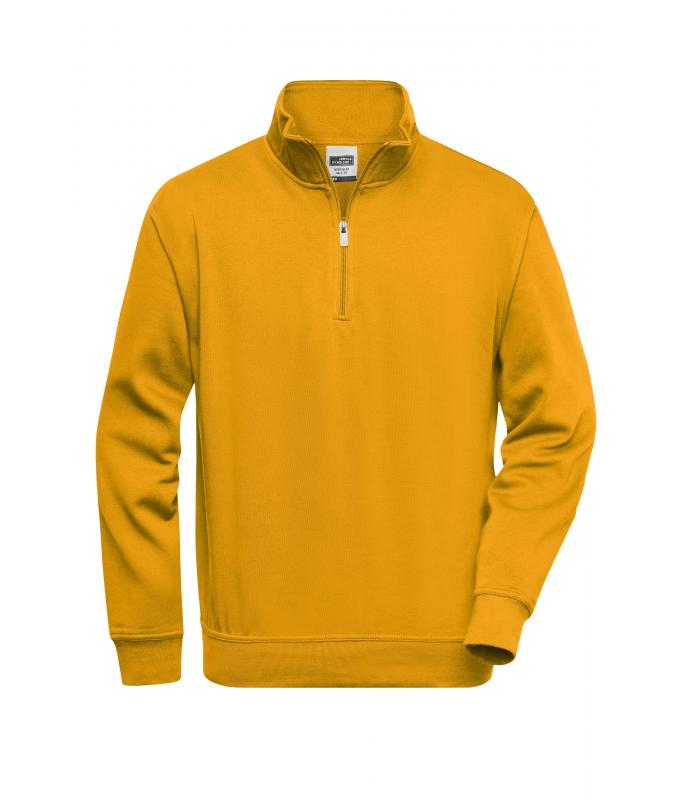 Unisex Workwear Half-Zip Sweat Gold-yellow 8172