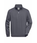 Unisex Workwear Half-Zip Sweat Carbon 8172