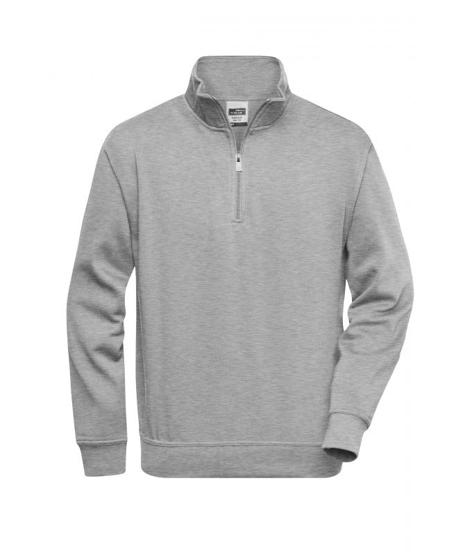Unisex Workwear Half-Zip Sweat Grey-heather 8172