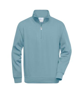 Unisex Workwear Half-Zip Sweat Steel-blue 8172