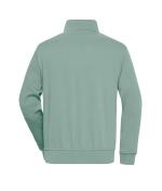Unisex Workwear Half-Zip Sweat Foggy-green 8172