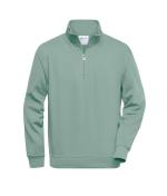 Unisex Workwear Half-Zip Sweat Foggy-green 8172