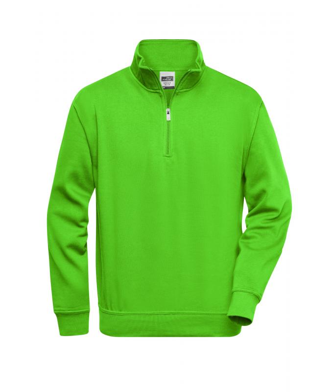 Unisex Workwear Half-Zip Sweat Lime-green 8172