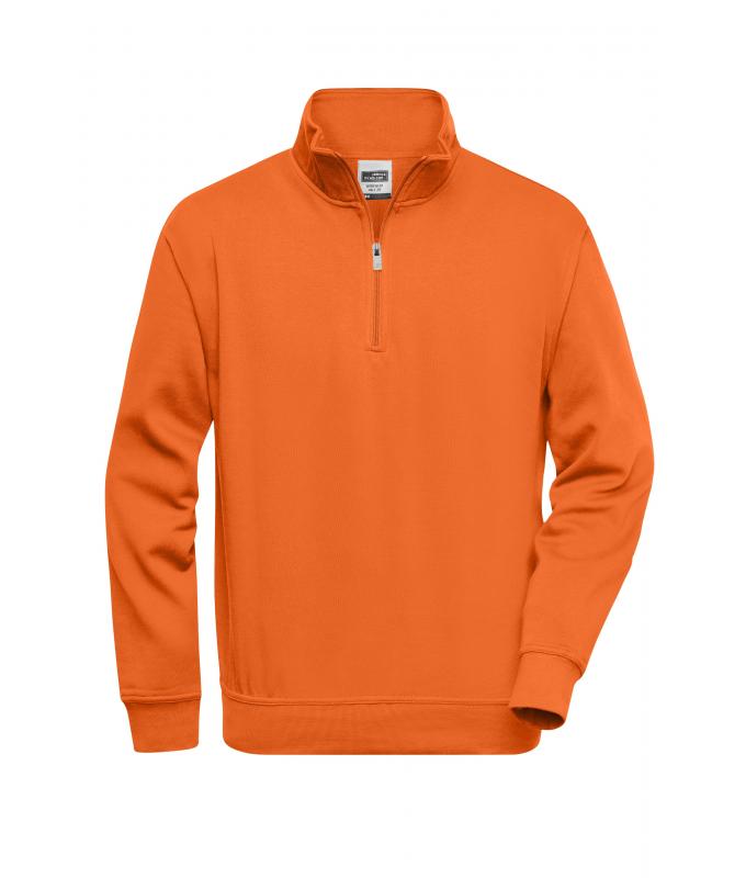 Unisex Workwear Half-Zip Sweat Orange 8172