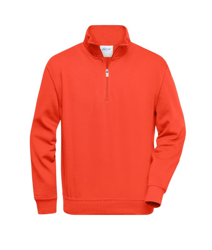 Unisex Workwear Half-Zip Sweat Spicy-orange 8172