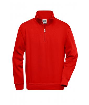 Unisex Workwear Half-Zip Sweat Red 8172