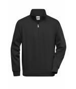 Unisex Workwear Half-Zip Sweat Black 8172