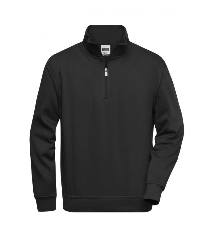 Unisex Workwear Half-Zip Sweat Black 8172