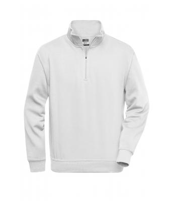 Unisex Workwear Half-Zip Sweat White 8172