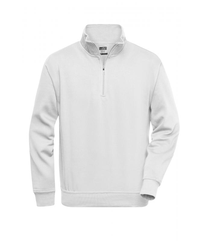 Unisex Workwear Half-Zip Sweat White 8172