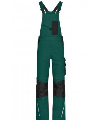 Unisex Workwear Pants with Bib - STRONG - Dark-green/black 8288
