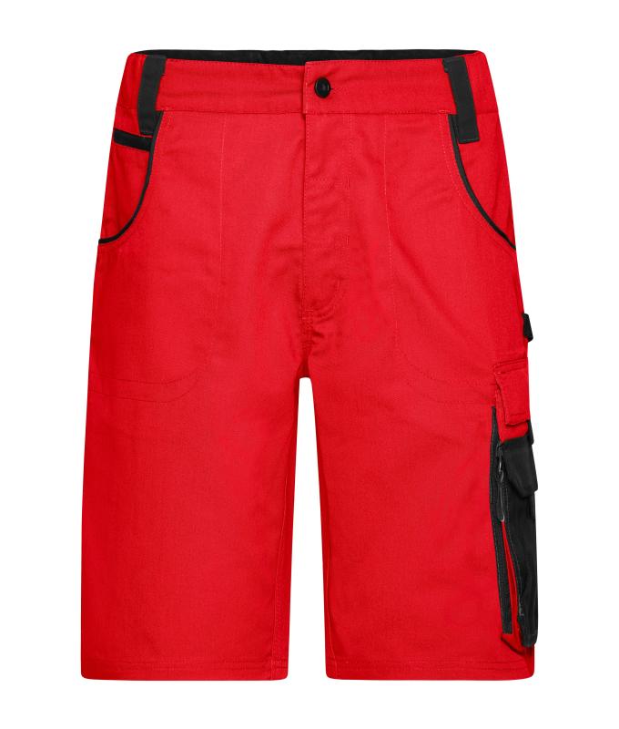 Unisex Workwear Bermudas - STRONG - Red/black 8287
