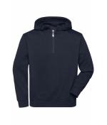 Unisex BIO Workwear Half-Zip Hoody   OCS Blended & RCS Navy 10447