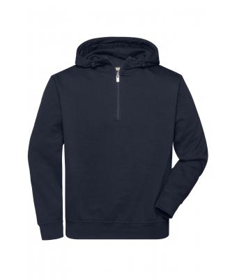 Unisex ORGANIC Workwear Half-Zip Hoody   OCS Blended & RCS Navy 10447