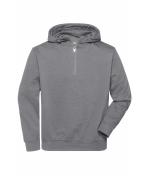 Unisex ORGANIC Workwear Half-Zip Hoody   OCS Blended & RCS Light-melange 10447