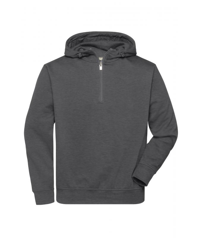 Unisex Workwear Half-Zip Hoody OCS Blended & RCS Dark-melange 10447